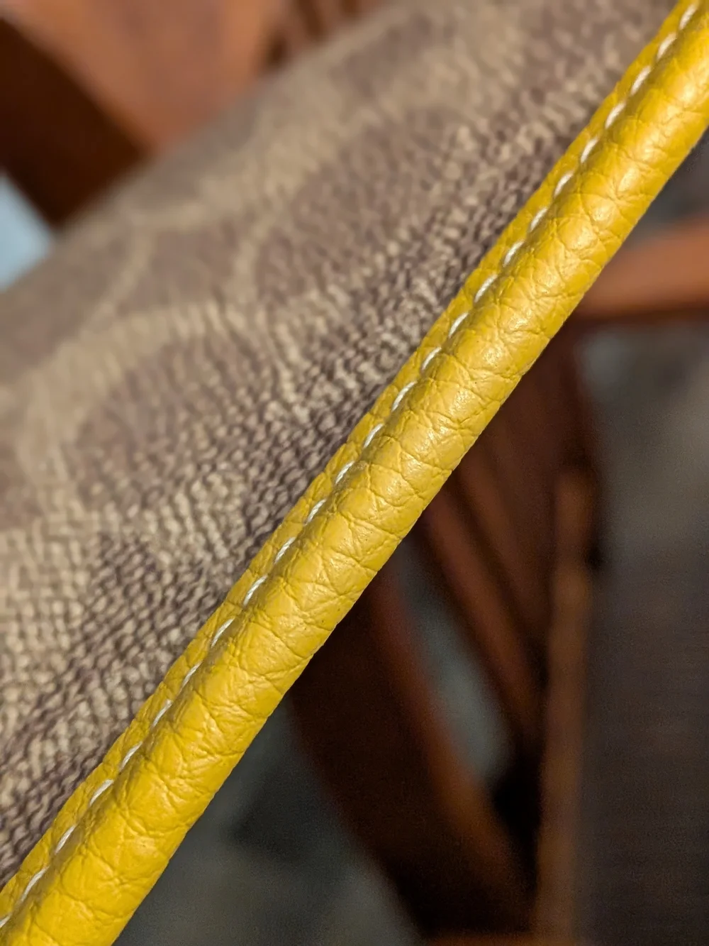 COACH Signature Canvas Wristlet with Yellow Trim